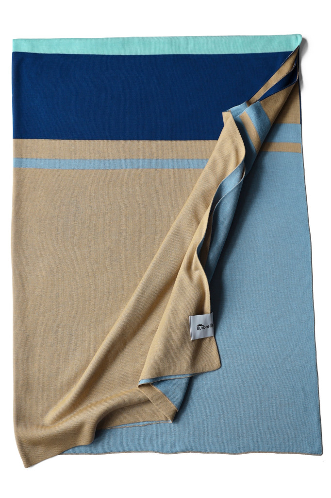 Sunbrella Plaids Chalk Aqua Stripe